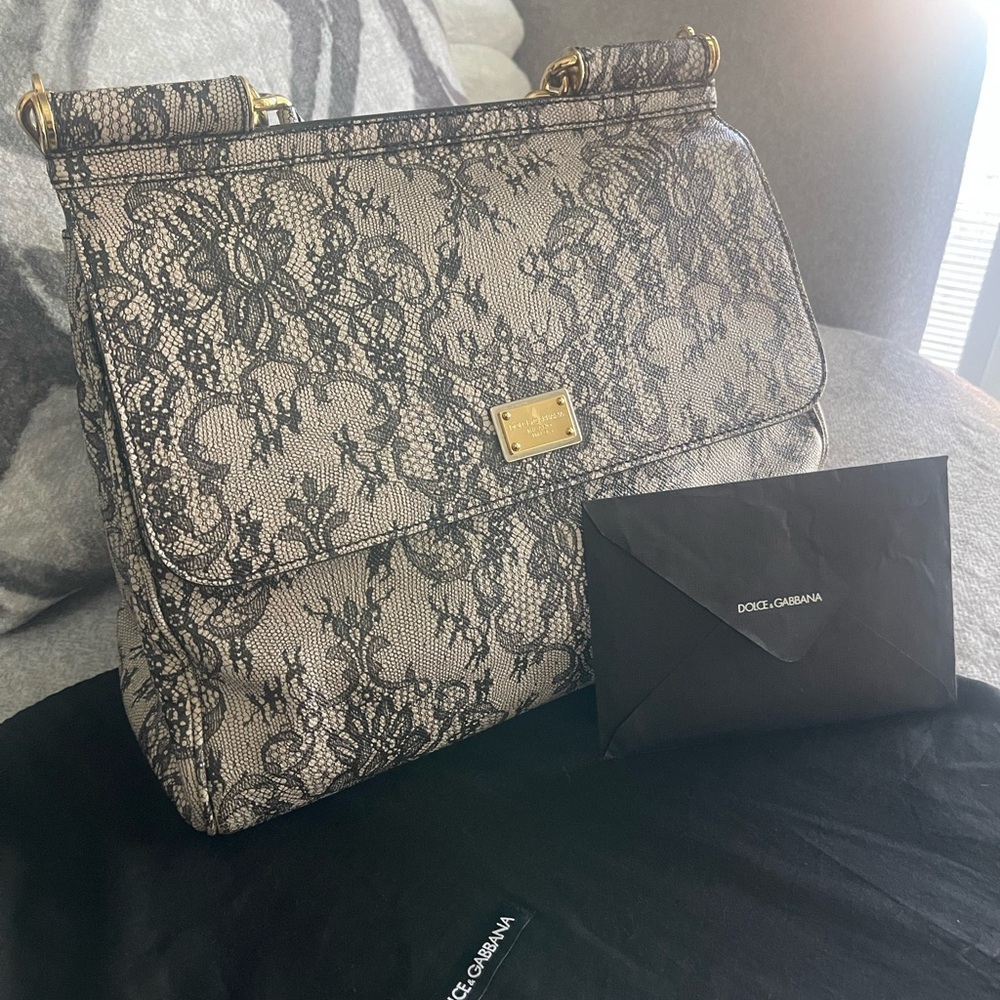 Dolce & Gabbana Black Lace Women's Bag